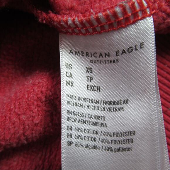 Disney x AE Sweatshirt Womens Size XS Red Donald Duck Feisty Pullover Christmas - Picture 9 of 10